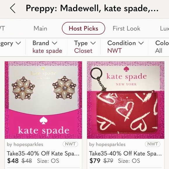 Take 40% Off Kate Spade ♠️ Chantilly Charm Earrings NWTs - Picture 2 of 8